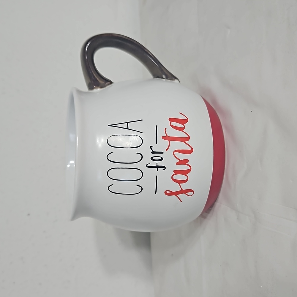 Threshold red, black and white cocoa for santa christmas theme coffee cup